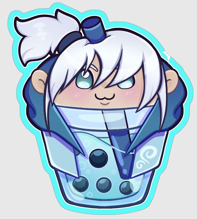 Boba OP Light Blue Sticker
