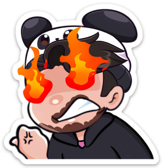 Panda Angry Emote Sticker