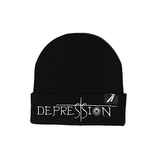 Depression Black Beanie