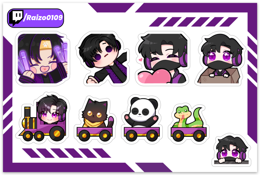 Raizo Emote Sticker Sheet #01